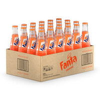 Fanta  Orange Soda Soft Drink Glass Bottles