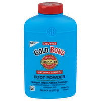 Gold Bond Foot Powder, Maximum Strength, Triple Action - 4 Ounce