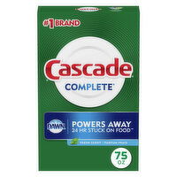 Cascade Complete Dish Detergent Powder, Fresh, 75 Ounce