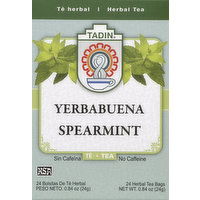 Tadin Herbal Tea, Spearmint, Herbal Tea Bags - 24 Each