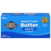 First Street Butter, Unsalted, Sweet Cream, Sticks - 4 Each