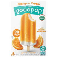 GoodPop Pops, Orange N' Cream - 4 Each