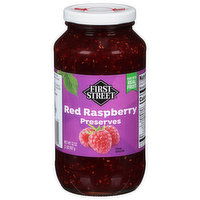 First Street Preserves, Red Raspberry - 32 Ounce