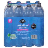 First Street Alkaline Water, Plus Electrolytes, 405.6 Ounce