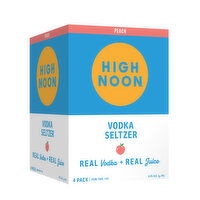 High Noon Peach Vodka Hard Seltzer 355ml Can 4pk - 355 Millilitre