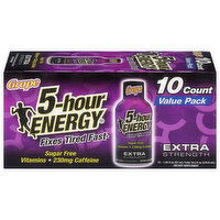 5-Hour Energy Energy Shot, Extra Strength, Grape, Value Pack - 10 Each