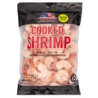 Shrimp 16/20 Cooked Tail-On - 2 Pound