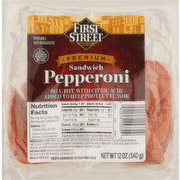 First Street Sandwich Pepperoni, Premium - 12 Ounce