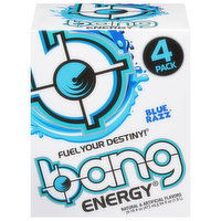 Bang Energy Drink, Blue Razz, 4 Pack, 64 Ounce