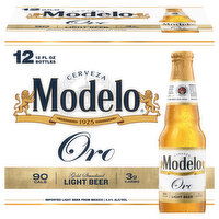 Modelo Oro Light Beer - 12 Each