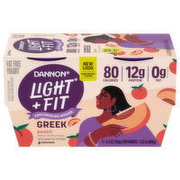 Dannon Yogurt, Peach, Greek, 21.2 Ounce