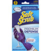 Soft Scrub Gloves, Premium Defense, Large - 1 Each