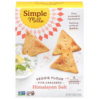 Simple Mills Veggie Flour Himalayan Salt Pita Crackers - 4.25 Ounce