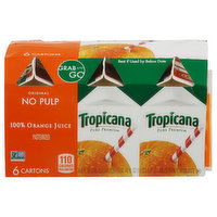 Tropicana 100% Juice, Original, Orange, No Pulp, 48 Ounce