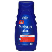 Selsun Blue Antidandruff Shampoo, Maximum Strength, Medicated - 11 Fluid ounce