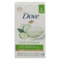 Dove Beauty Bar, Cucumber & Green Tea Scent, Cool Moisture, 22.5 Each