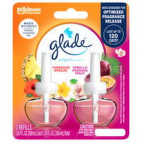 Glade Hawaiian Breeze/Vanilla Passion Fruit Scented Oil Refills - 2 Each