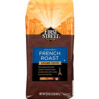 First Street Coffee, Ground, Dark, French Roast, 32 Ounce