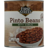 First Street Pinto Beans with Garlic, 108 Ounce