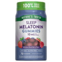 Nature's Truth Sleep Melatonin, 10 mg, Gummies, Delicious Mixed Berry Flavor - 70 Each