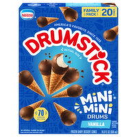 Drumstick Vanilla Mini Frozen Dairy Dessert Cones Family Pack - 20 Each