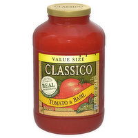 Classico Pasta Sauce, Tomato & Basil, Value Size - 44 Ounce