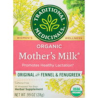 Traditional Medicinals Herbal Supplement, Organic, Original with Fennel & Fenugreek, Mother's Milk, Tea Bags - 16 Each