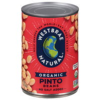 Westbrae Natural Organic No Salt Added Pinto Beans - 15 Ounce
