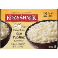 Kozy Shack Rice Pudding Snack Cups, Original Recipe, Gluten Free Dessert - 12 Each