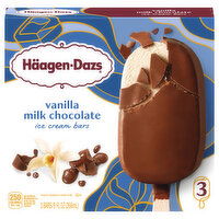 Haagen-Dazs Vanilla Milk Chocolate Ice Cream Snack Bars, 3 Each