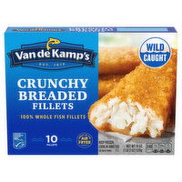 Van de Kamp's Fish Fillets, Crunchy Breaded, 100% Whole - 10 Each