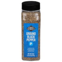 First Street Black Pepper, Ground, 18 Ounce