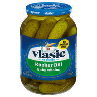 Vlasic Pickles, Kosher Dill, Baby Wholes - 46 Fluid ounce