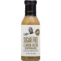 G Hughes Marinade, Sugar Free, Lemon Herb - 12 Ounce