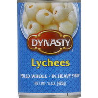 Dynasty Lychees, Peeled, Whole, in Heavy Syrup - 15 Ounce