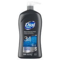 Dial Body+Hair+Face Wash, 3 in 1, Hydro Fresh, 32 Ounce