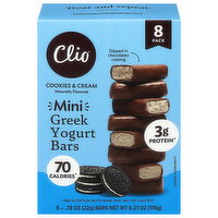 Clio Cookies & Cream  Dark Choc Greek Yogurt Bar - 6.21 Ounce