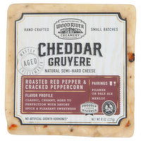 Wood River Creamery Cheese, Gruyere, Cheddar, Roasted Red Pepper & Cracked Peppercorn - 8 Ounce