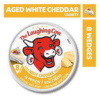 The Laughing Cow The Laughing Cow Creamy White Cheddar Flavor Spreadable Cheese Wedges, 8 pack (5.4 oz)