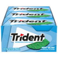 Trident Gum, Sugar Free, Mint Bliss - 12 Each