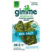 Gimme Seaweed Snacks, Roasted, Sea Salt, 5 Value Pack - 5 Each