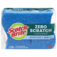 Scotch-Brite Zero Scratch Scrub Sponges - 6 Each