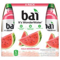 Bai Beverage, Kula Watermelon, Antioxidant, 6 Pack, 6 Each