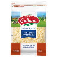 Galbani Cheese, Mozzarella, Shredded, Part Skim, 32 Ounce