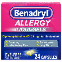 Benadryl Allergy, Capsules, 24 Each