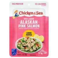 Chicken Of the Sea Salmon Pouch, Lemon Papper,Alaskan, 2.5 Ounce