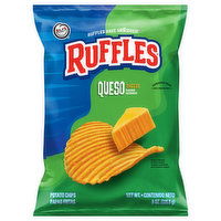 Ruffles Potato Chips, Queso Cheese Flavored - 8 Ounce