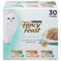 Fancy Feast Cat Food, Gourmet, Seafood Collection, Classic Pate - 30 Each