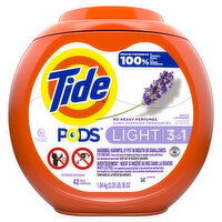 Tide PODS Light Laundry Detergent Pacs, 42 Ct, White Lavender Scent - 42 Each