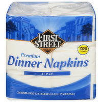 First Street Dinner Napkins, Premium, 3-Ply - 200 Each